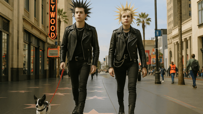 Punk Rockers on Hollywood Boulevard